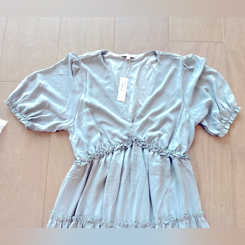 NWT Baltic Born Santorini Maxi Dress, Dusty Blue, Large